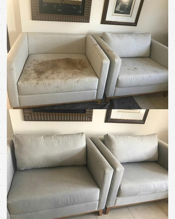 Чистка кресел в ресторане - До